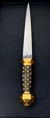 Franklin Mint Blades Of The Conquerors Knife French Rondel Dagger 24k Gold P