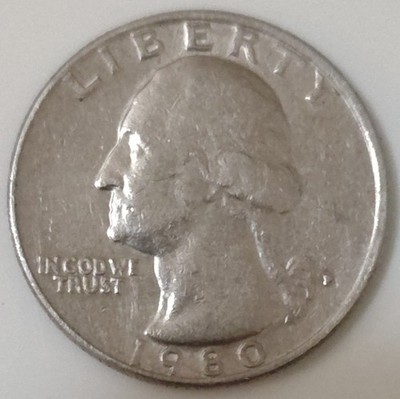 1980 QUARTER DOLLAR (P) FILLED MINT MARK ERROR COIN - *SEE PICS* | RARE