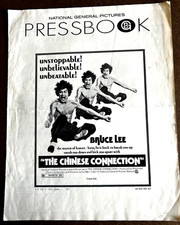 BRUCE LEE "THE CHINESE CONNECTION" PRESSBOOK 1973 ORIGINALLY "FISTS OF FURY"
