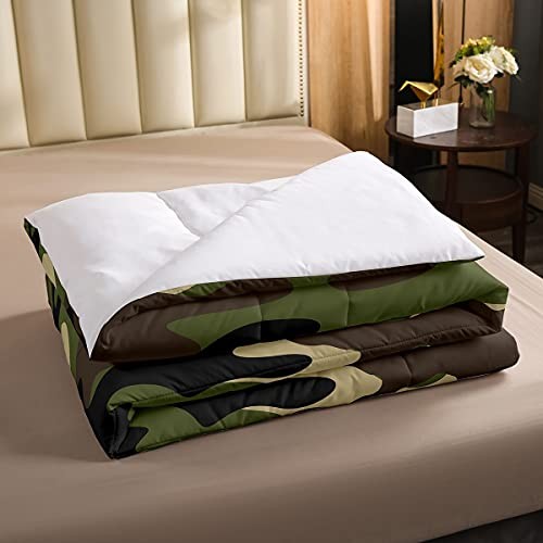 Green Camouflage Bedding Sets Camo Comforter Militarily Tie Queen Pattern 02 - Foto 4 di 5