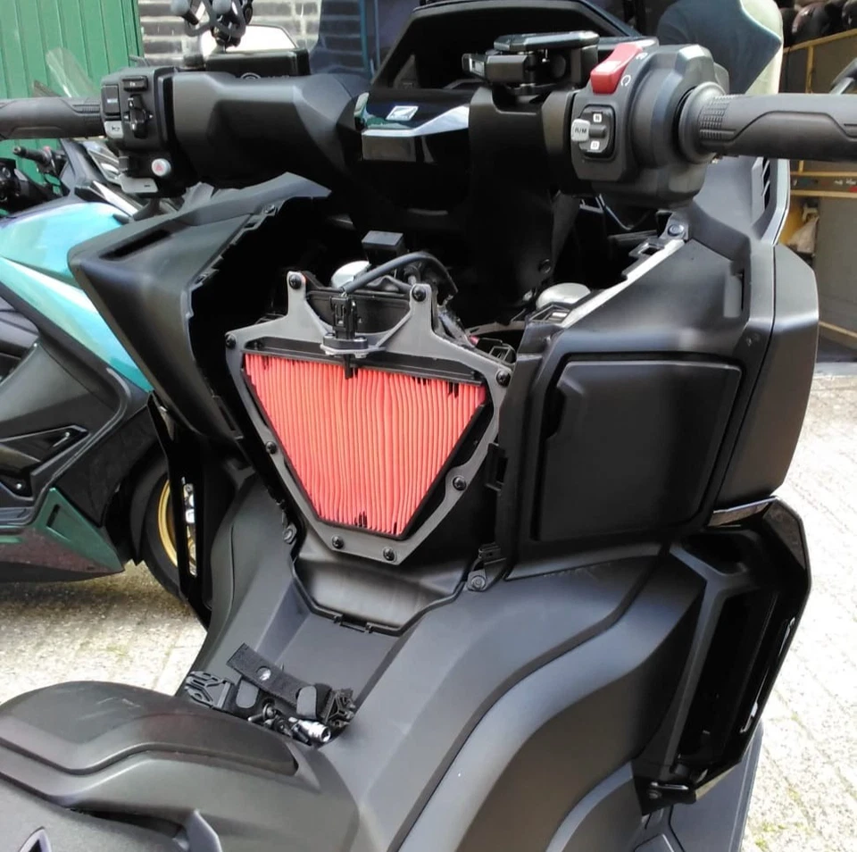 Adaptador de cubierta de caja de filtro de aire Honda X-ADV 750 etapa 2 para K&N, ADN, etc (21-25) Foto 3 de 3