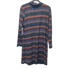 American Eagle Outfitters NWT XL Striped Mock Neck Long Sleeve Cozy Shift Dress