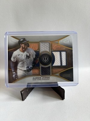 2025 Topps Tribute - Triple Relics Aaron Judge #TTR-AJ Gold /75 (MEM)