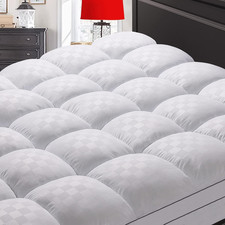 Queen Mattress Topper, Extra Thick Cooling Pad for Back Pain Relief, Deep Pocket
