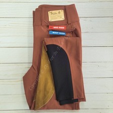 Tailored Sportsman Light Weight Technical Breeches Clarino Patch - Rust/Tan