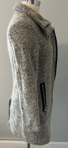 Abrigo Mujer Calvin Klein Gris Negro Lana Algodón Poliéster XS - Imagen 8 de 12