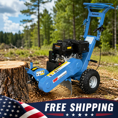 15HP Gas Stump Grinder Walk Behind Electric Start 15'' Above & 10'' Below