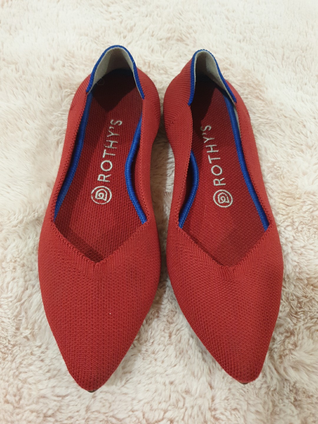 Rothy's The Point Flats Womens Red Size 7.5 W  Ballet Flats