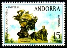 Andorra Spanish 1974 Centennial L' Upu Yvert N° 85 New MNH