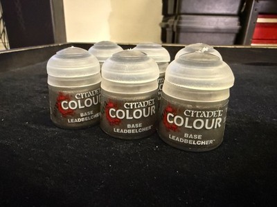 Games Workshop Citadel Color Base Leadbelcher Lot of 6 Warhammer LOTR 40K Paint