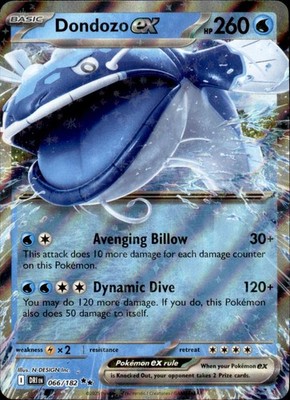 Dondozo ex 066/182 Holo Pokemon Destined Rivals Double Rare LP