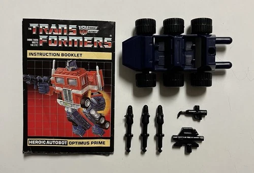 Vintage 1984 G1 Transformers OPTIMUS PRIME accessory & instructions lot Hasbro
