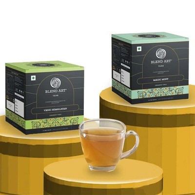Blendart Vedic Himalayan & Magic Mint Green Tea | Darjeeling Green Tea 2er Pack