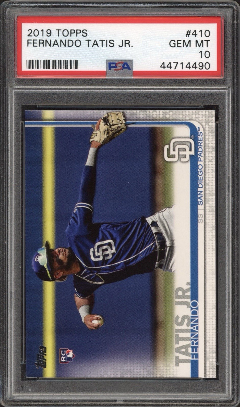 2019 Topps Fernando Tatis Jr. Rookie RC #410 PSA 10 GEM MT San Diego Padres