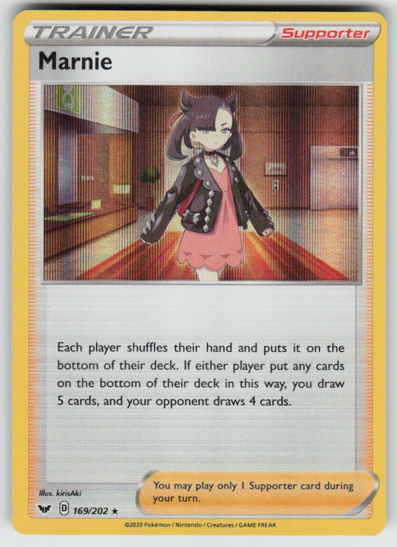Holo Marnie 169/202 Rare Sword & Shield Near Mint