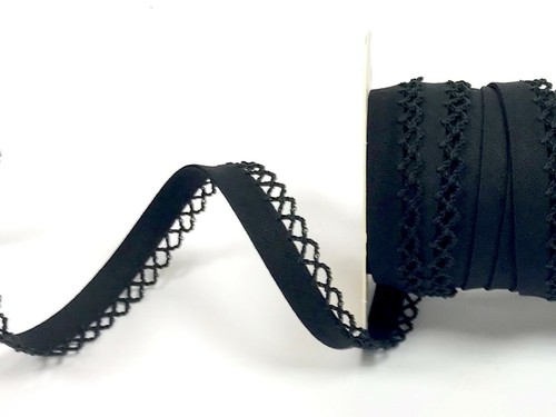 Pre-Fold 12mm Lace Edge Cotton Bias Binding - 25m roll - Picture 15 of 35