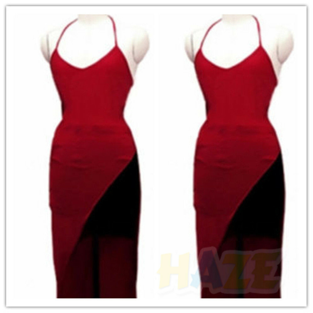 strapless open back dress Resident Evil Biohazard Alice Cosplay Costume Red Dress – CoserZ main image 1