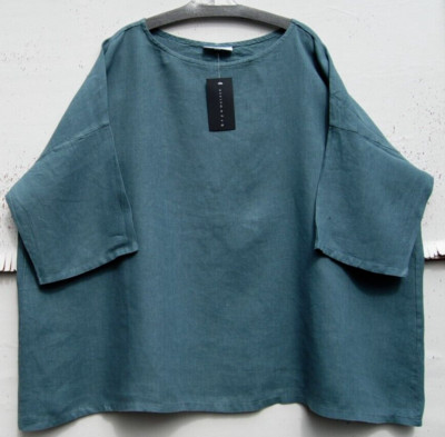 NWT Bryn Walker MILLPOND BEX TUNIC TOP Linen 29'' Long Oversize L Bust 60''