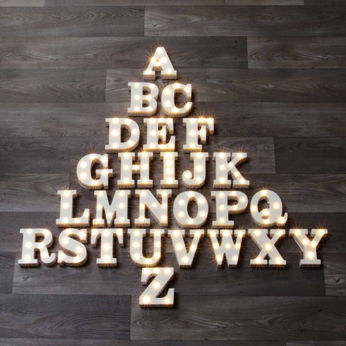 LED Buchstabe "M" mit Beleuchtung Geburtstagsdeko Batteriebetrieben Alphabet ABC - Bild 6 von 7