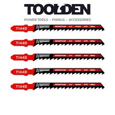 N-Durance T144D Fast Straight Cut Jigsaw Blades for Wood 100mm x 1.3mm x 6 TPI (