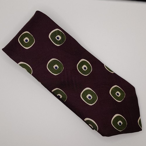 Polo By Ralph Lauren 100% Silk Usa Geometric Vintagr Neck Tie