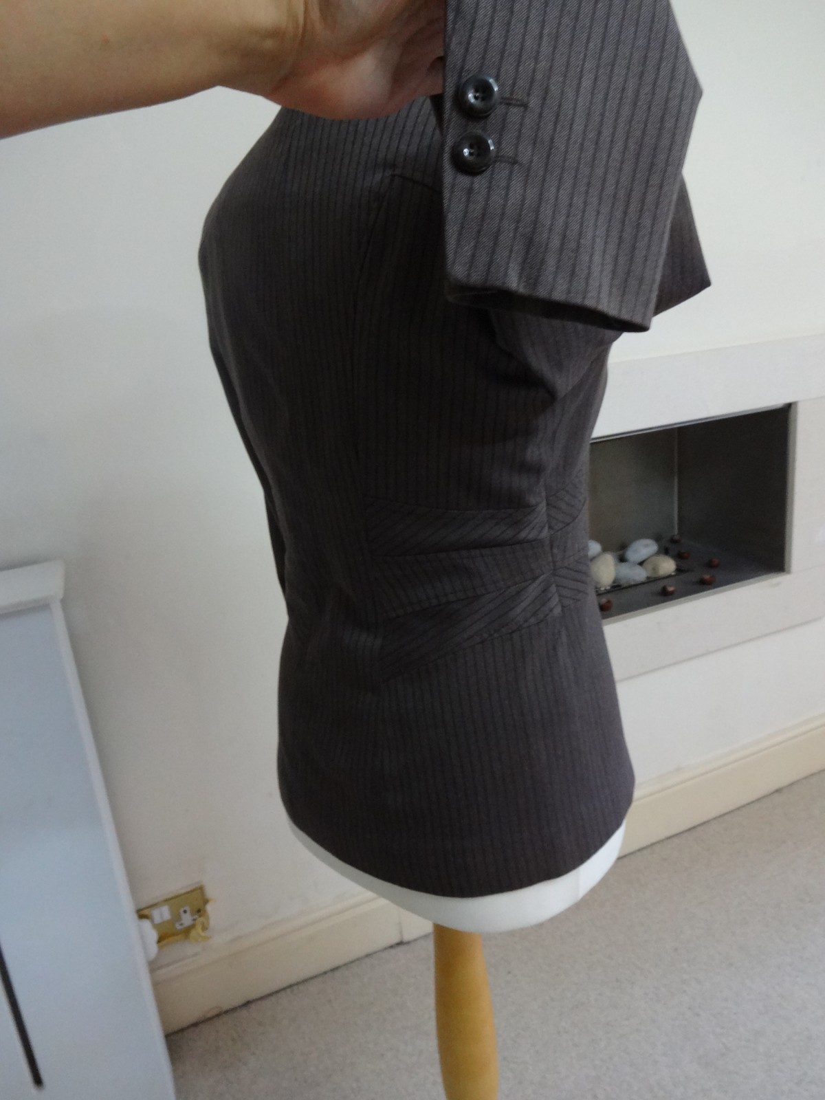 Next Blazer Veste porté Cintrée UK 10 porté Veste une fois Immaculée 619ae1 Next Blazer Veste porté Cintrée UK 10 porté Veste une fois Immaculée 619ae1
