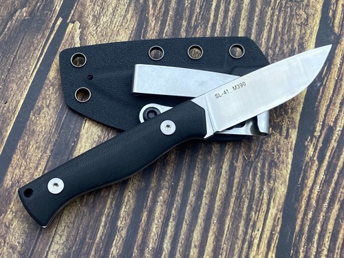 SixLeaf Micro Fixed Blade Knife M390 Steel G10 handle Belt Sheath SL-41-G10 - Picture 8 of 10