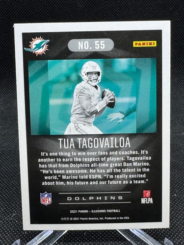 Tua Tagovailoa 2021 Panini Illusions #55 Miami Dolphins - Picture 2 of 2