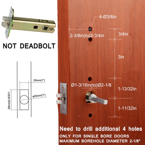 Door Lock Keyless Digital Code Keypad Mechanical Entry All-Weather Not Deadbolt - Picture 4 of 12