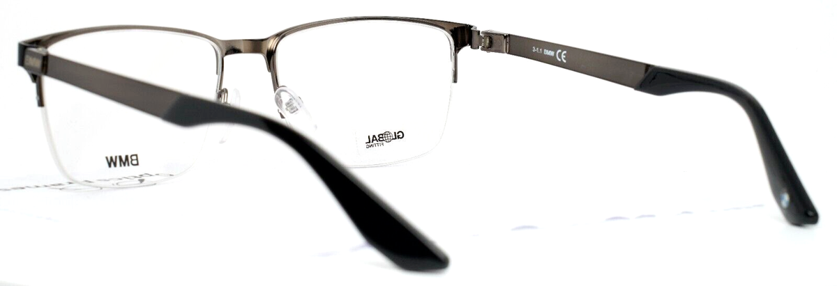New BMW BW-5001-H 008 Shiny Gunmetal Eyeglasses 55/17/145 BMW BW5001-H 08A Shiny Gunmetal Mens Rectangle Eyeglasses 55  main image 2