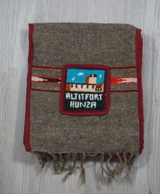 Vintage Altit Fort Hunza Canvas Bag Pakistan Gray Color Graphics