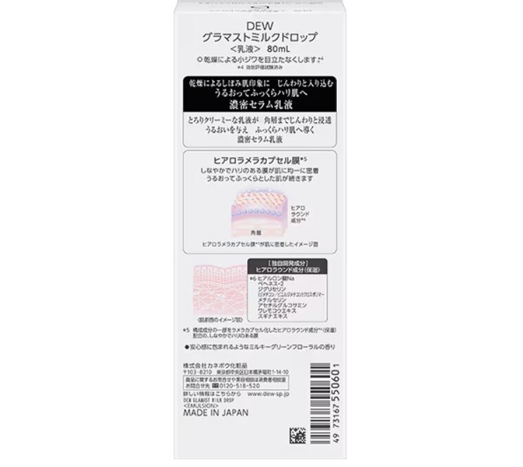 Kanebo DEW Glamourous Milk Drop Emulsion 80ml | eBay
