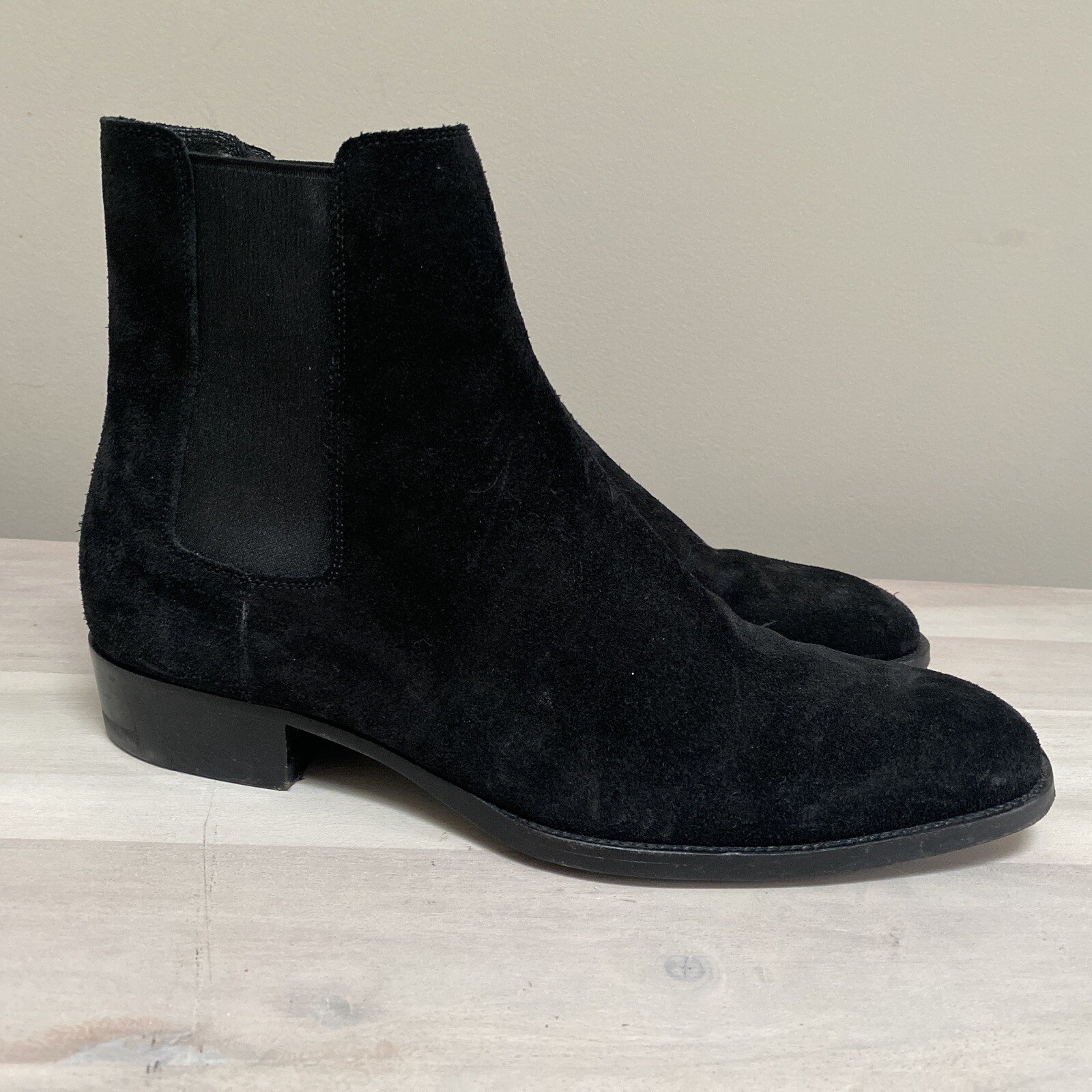 STIVALI CHELSEA YSL Saint Laurent uomo WYATT SCAMOSCIATI taglia EU 40 US 7 Made in Italy