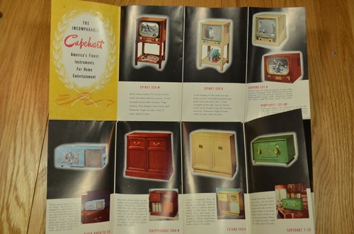 Brochure Pubblicitaria Radiofonografo TV Vintage Poster Capehart anni 50 - Foto 6 di 6