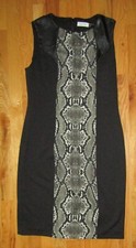 Calvin Klein Short Sheath Dress Black and Gray 8 Sleeveless
