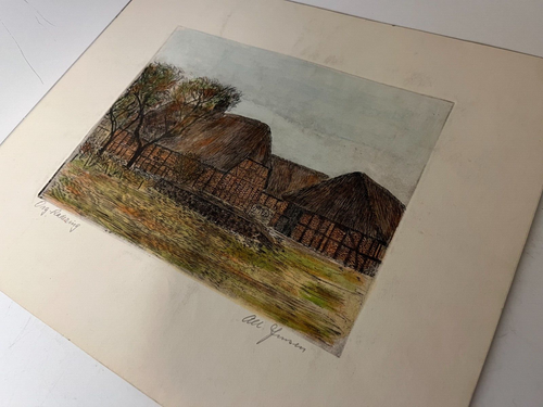 Albert Jensen (Elmstedt) Casa de campo de arte original Jylland, Dinamarca fi... - Imagen 10 de 12