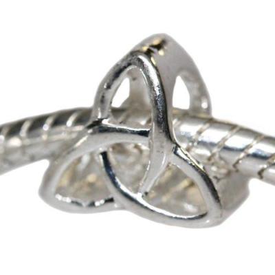 Celtic Knot Charm European Bead Compatible for Most European Snake Chain Bracele