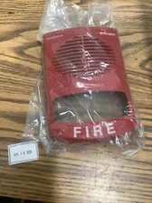 Red Simplex TrueAlert Fire Alarm Siren Speaker Visible Cover NOS