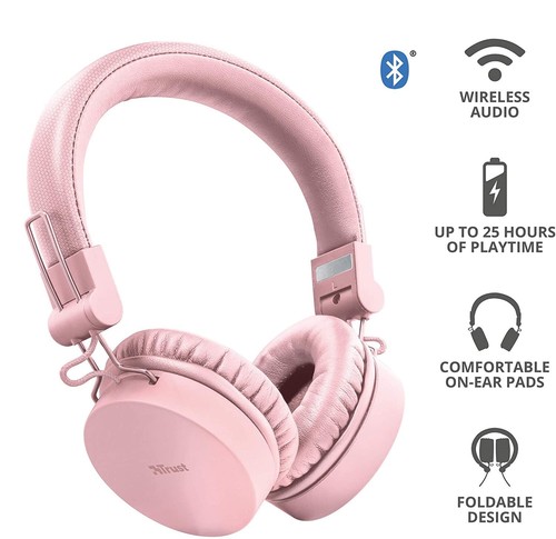 Cuffie Bluetooth TRUST senza Fili OnEar Wireless Microfono Integrato  Ripiegabile | eBay
