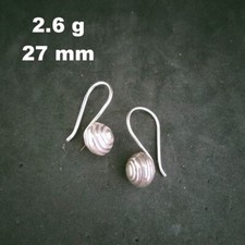Fine 925 Silver Earrings Sterling Hilltribe Women Jewelry Tiny Cute #23223