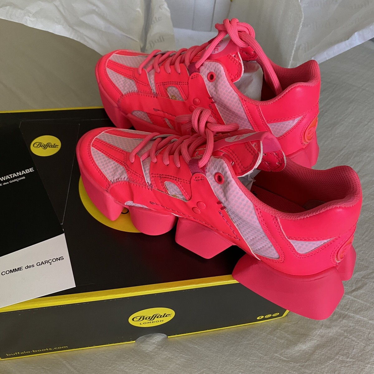 New Comme des Garçons x Junya Watanabe x Buffalo London pink