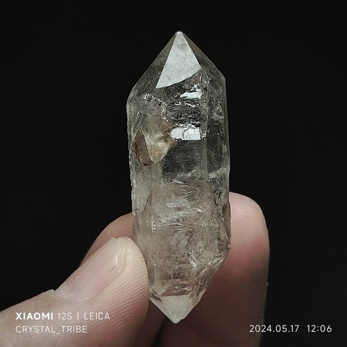 18g Natural Clear Skeletal Crystal Quartz Double Terminating Healing 4572 - Picture 13 of 18