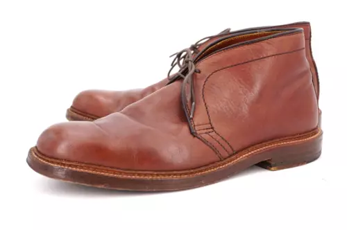 $595 | ALDEN 8.5 D PLAIN TOE CHUKKA BOOT BROWN CHROMEXCEL BOX & BAGS