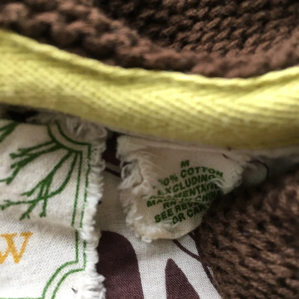 Cárdigan SPARROW Anthropologie para mujer talla pequeña/mediana marrón con cordón cinturón capucha Foto 3 de 4