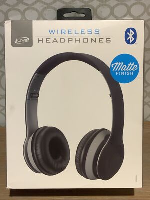  iLive Electronics IAHB38 Bluetooth Over-The-Ear Headphones, Black 