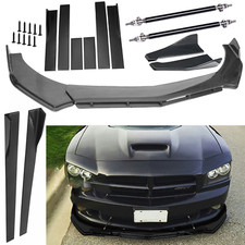 Carbon Fiber Front Bumper Lip Side Skirt Strut Rods For Dodge Charger P