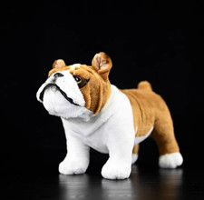 Peluche pupazzo morbido bulldog simpatico simulazione 28 cm peluche cane bambini giocattolo regali