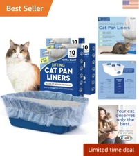Extra Giant 30 Count Sifting Cat Litter Box Liners – Tear-Resistant & Waterproof