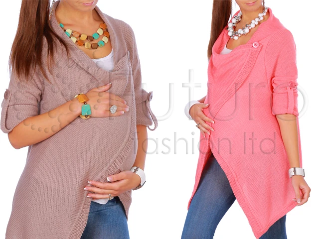 Maternity Warm Cardigan Thick Pregnancy Waterfall Poncho Blazer Coat MV180