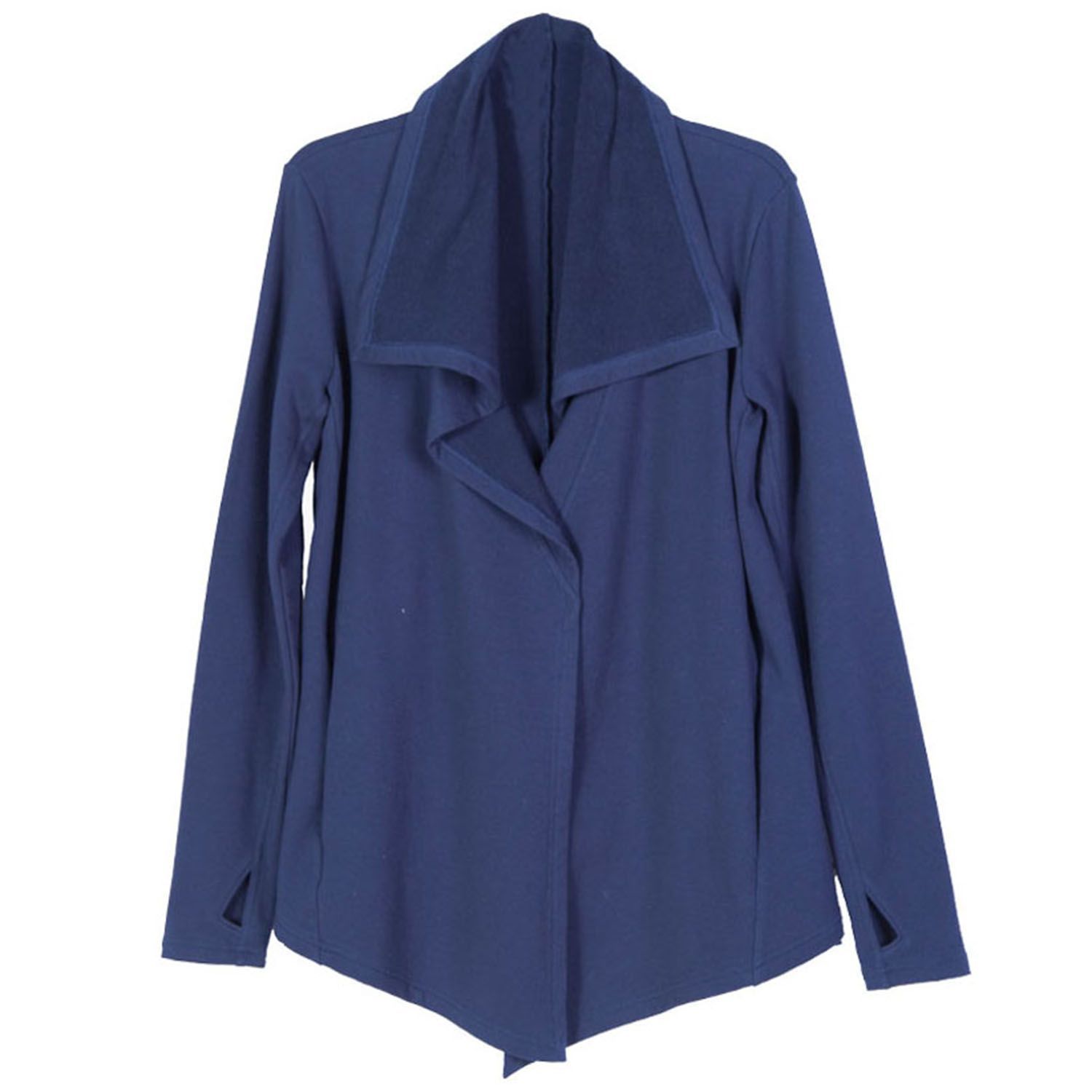 Women's Marine Blue Open Drapped Solid Cardigan - Size S Nwt